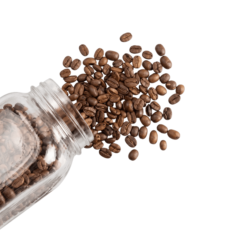 Spilled Coffee Beans Bottle